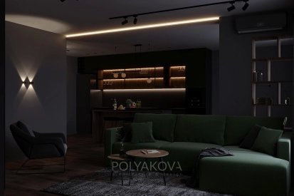 Інтер'єр вітальні 41,9 кв.м від Студія дизайну Polyakova. Фото 4