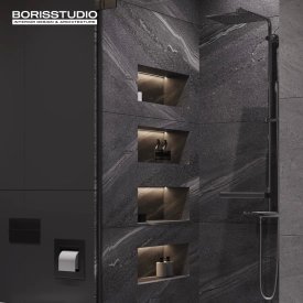 Дизайн ванної кімнати 3,23 кв.м від BORISSTUDIO. Фото 3