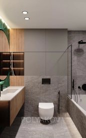 Дизайн ванної кімнати 4,3 кв.м від Студія дизайну Polyakova. Фото 1