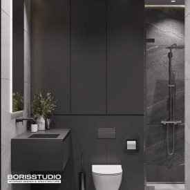 Дизайн ванної кімнати 3,23 кв.м від BORISSTUDIO. Фото 8