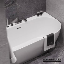 Дизайн ванної кімнати 3,23 кв.м від BORISSTUDIO. Фото 5
