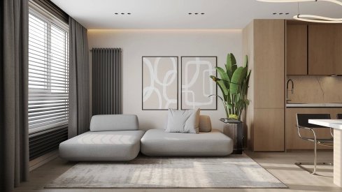 Інтер'єр вітальні від Petro Golyk Studio. Фото 2