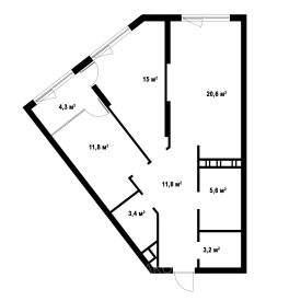 Фото планування квартири xf_square квадрати