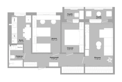 Фото планування квартири xf_square квадрати