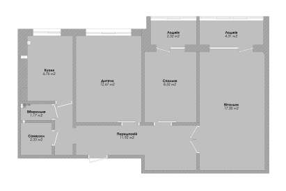 Фото планування квартири xf_square квадрати