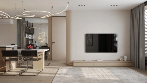 Інтер'єр вітальні від Petro Golyk Studio. Фото 1